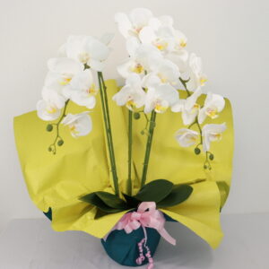 造花 胡蝶蘭 白 (小)