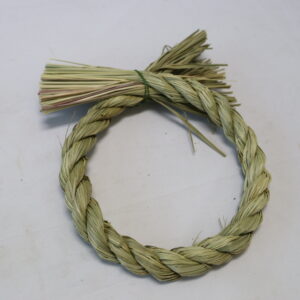 しめ縄 わらルックリース マーブルグリーン