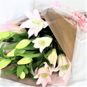 オリエンタルユリの花束 5本
